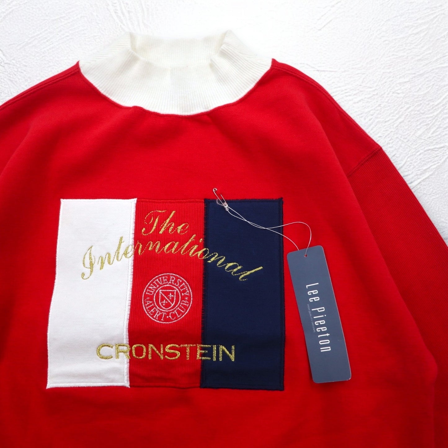 Vintage 90s Japan Made Retro Sweatshirt 90s Lee Pieeton High Neck Sweatshirt FREE Retro Made in Japan Unused