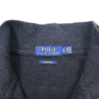 POLO RALPH LAUREN Half-Zip Sweatshirt XL Grey Cotton ESTATE RIB Small Pony Embroidery