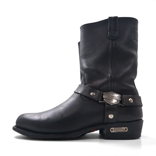 HARLEY DAVIDSON USA製 バイカーズ リングブーツ エンジニアブーツ 26cm ブラック レザー