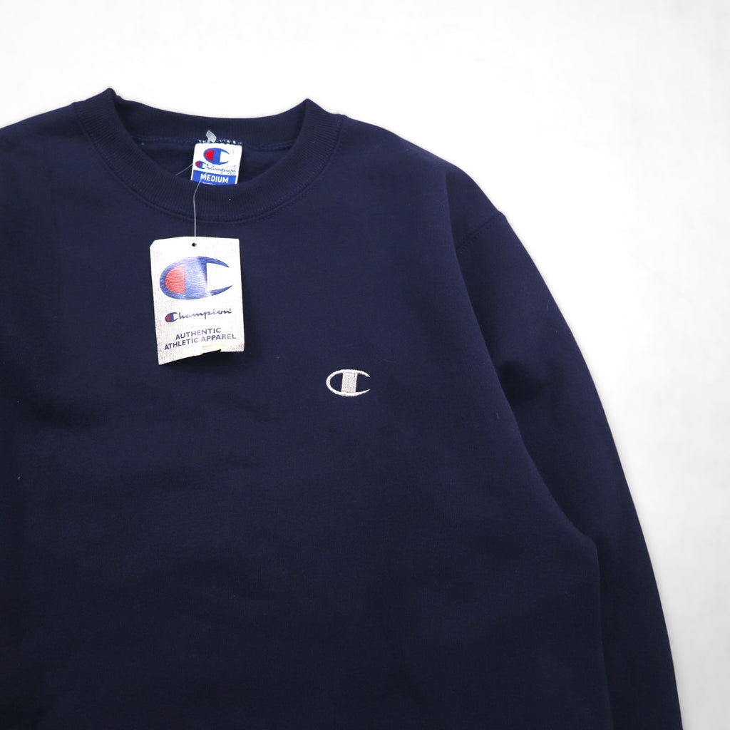 Champion 90年代 USA製 刺繍タグ スウェット トレーナー M ネイビー 未使用品 デッドストック