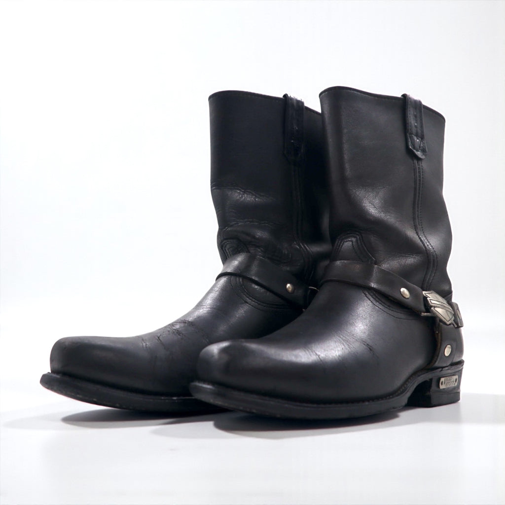 HARLEY DAVIDSON USA製 バイカーズ リングブーツ エンジニアブーツ 26cm ブラック レザー