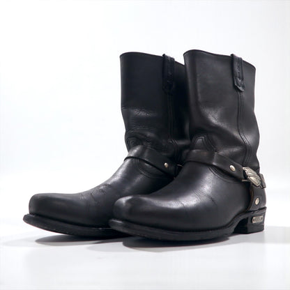 HARLEY DAVIDSON USA製 バイカーズ リングブーツ エンジニアブーツ 26cm ブラック レザー