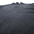 POLO RALPH LAUREN Half-Zip Sweatshirt XL Grey Cotton ESTATE RIB Small Pony Embroidery