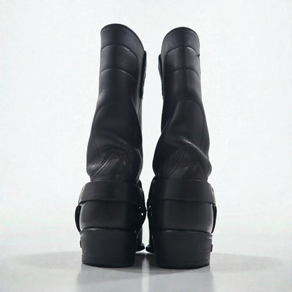 HARLEY DAVIDSON USA製 バイカーズ リングブーツ エンジニアブーツ 26cm ブラック レザー