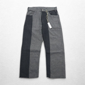 AiE (Nepenthes) 22AW USA Made Crazy Pattern Pants Krazy Pant M Gray Hickory Stripe Herringbone Unused