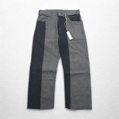 AiE ( Nepenthes ) 22AW USA製 クレイジーパターンパンツ Krazy Pant M グレー ヒッコリーストライプ ヘリンボーン 未使用品