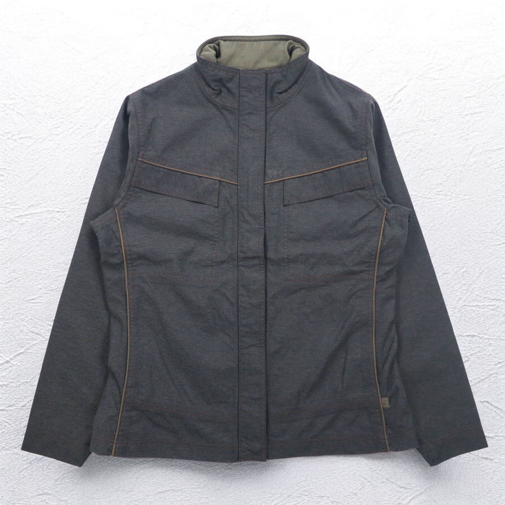 REI Outdoor Mountain Jacket S Grey Nylon Double Zip ELEMENTS