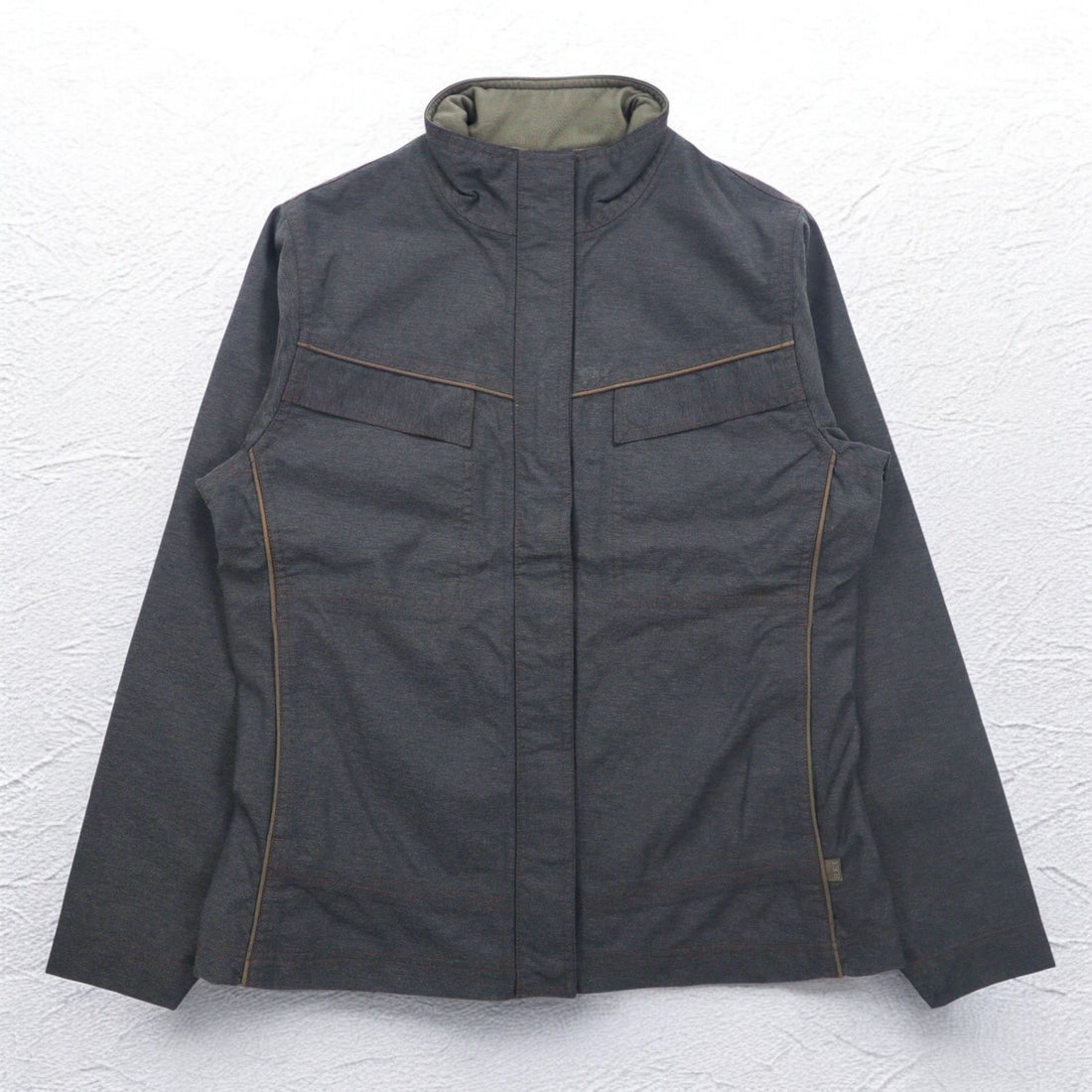 REI Outdoor Mountain Jacket S Grey Nylon Double Zip ELEMENTS