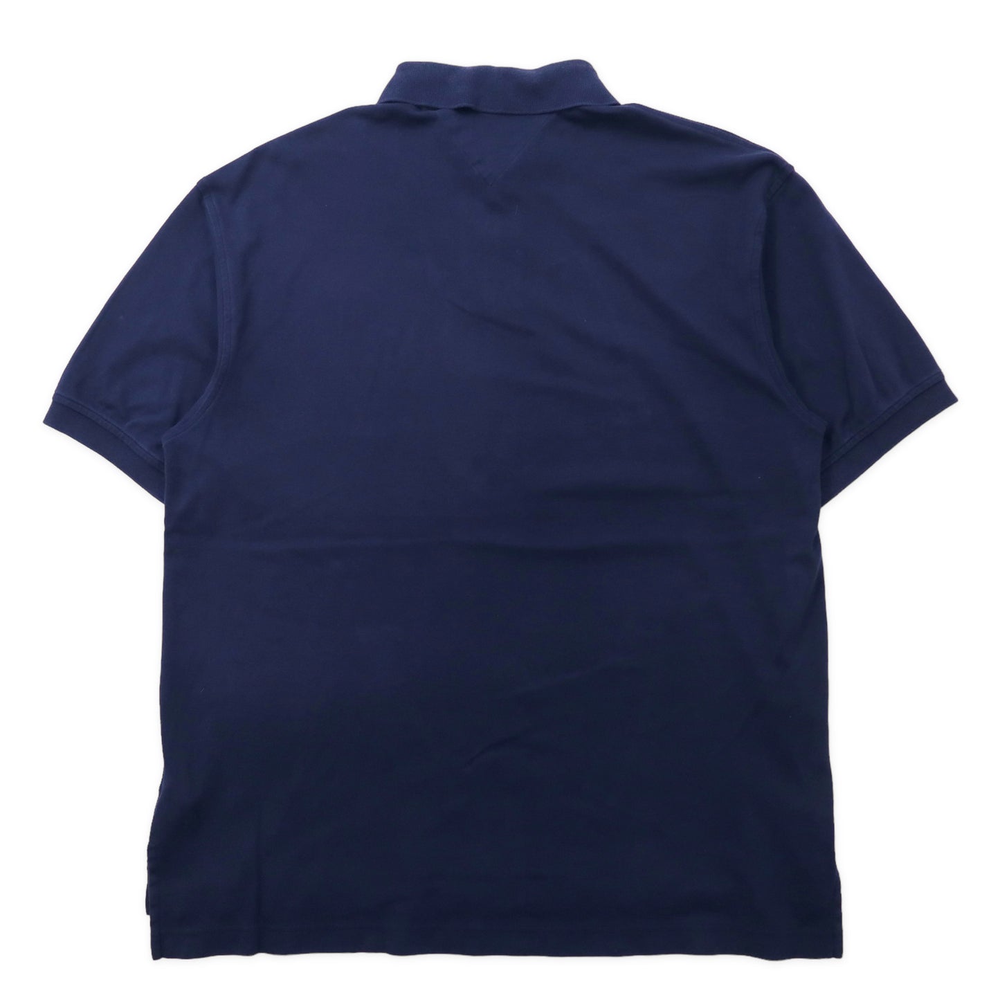 TOMMY HILFIGER ビッグサイズ ポロシャツ L ネイビー コットン ワンポイントロゴ シンガポール製