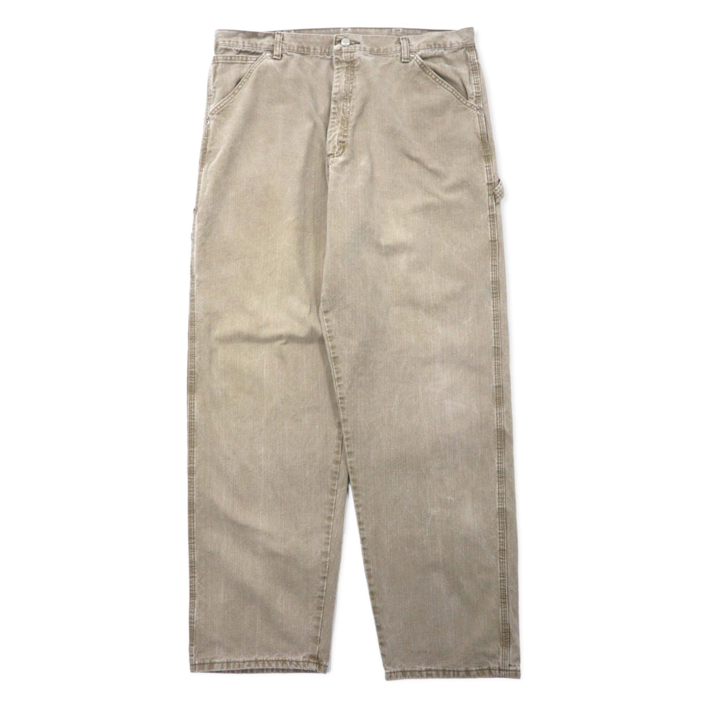 日本然リトテ-古着オンライン-Wrangler バギー デニムパンツ ペインターパンツ 38 カーキ コットン 94LSWTM メキシコ製-Wrangler Baggy Denim Pants Painter Pants 38 Khaki Cotton 94LSWTM Mexico Made
