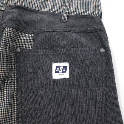 AiE ( Nepenthes ) 22AW USA製 クレイジーパターンパンツ Krazy Pant M グレー ヒッコリーストライプ ヘリンボーン 未使用品