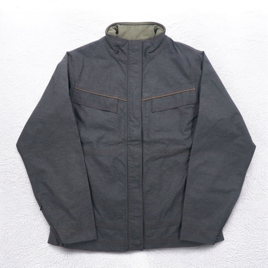 REI Outdoor Mountain Jacket S Grey Nylon Double Zip ELEMENTS