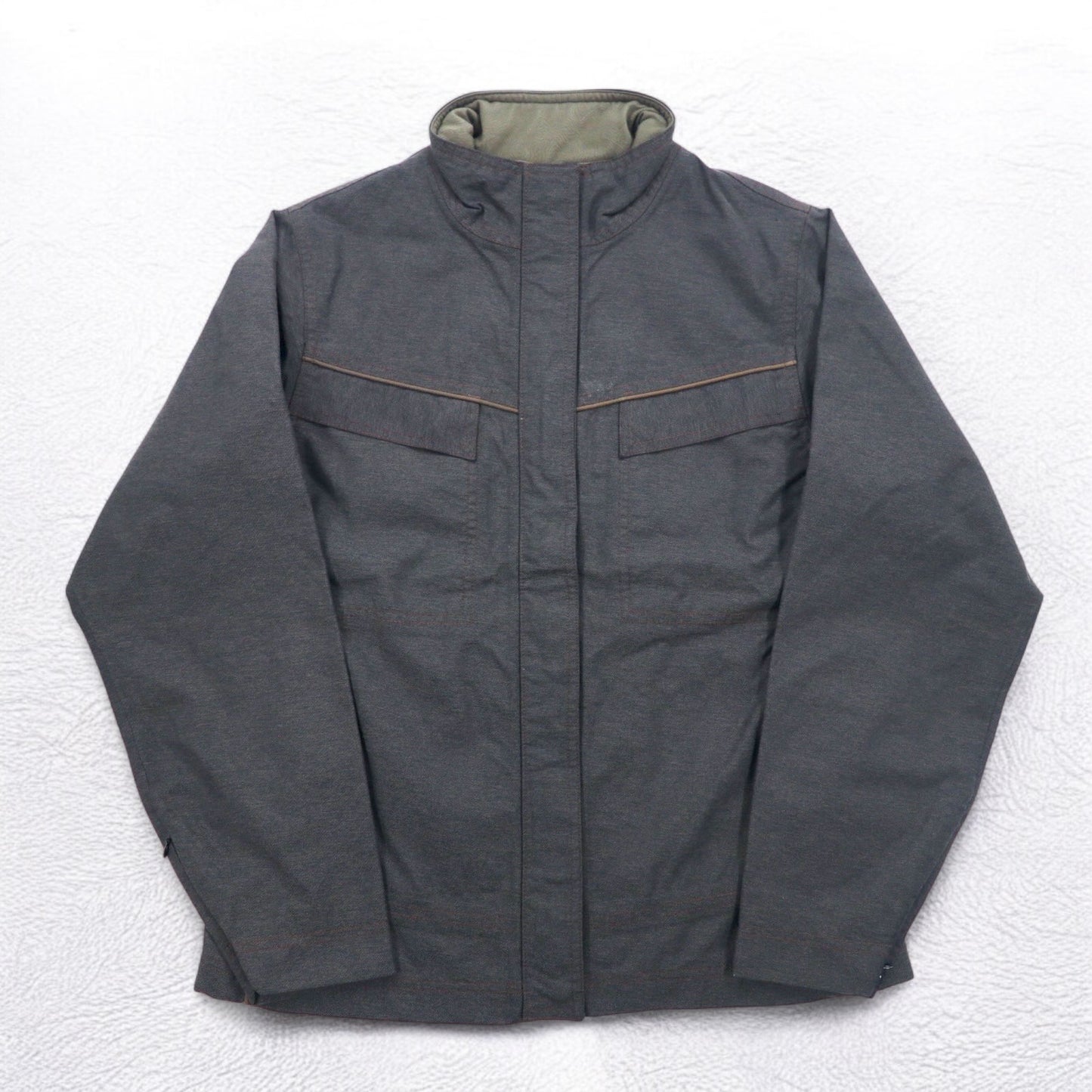 REI アウトドア マウンテンジャケット S グレー ナイロン ダブルジップ ELEMENTS