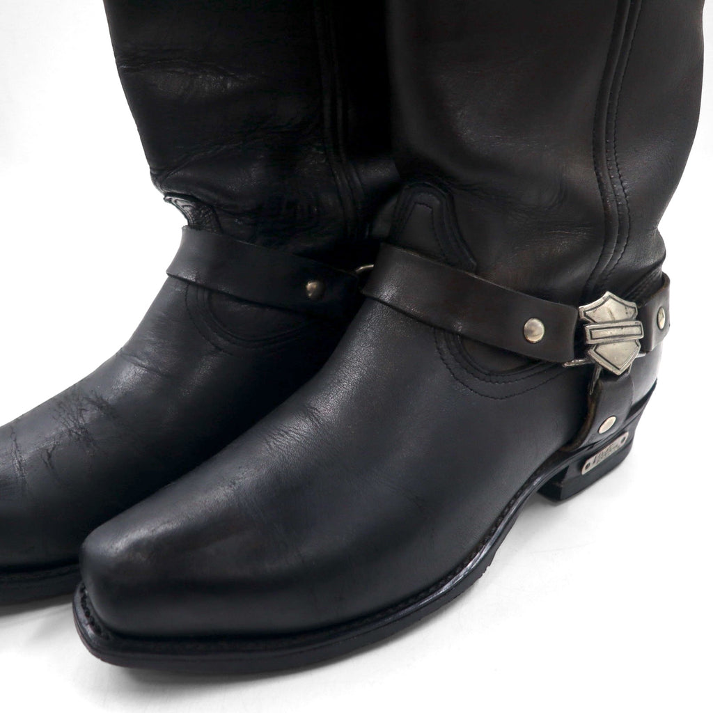 HARLEY DAVIDSON USA製 バイカーズ リングブーツ エンジニアブーツ 26cm ブラック レザー