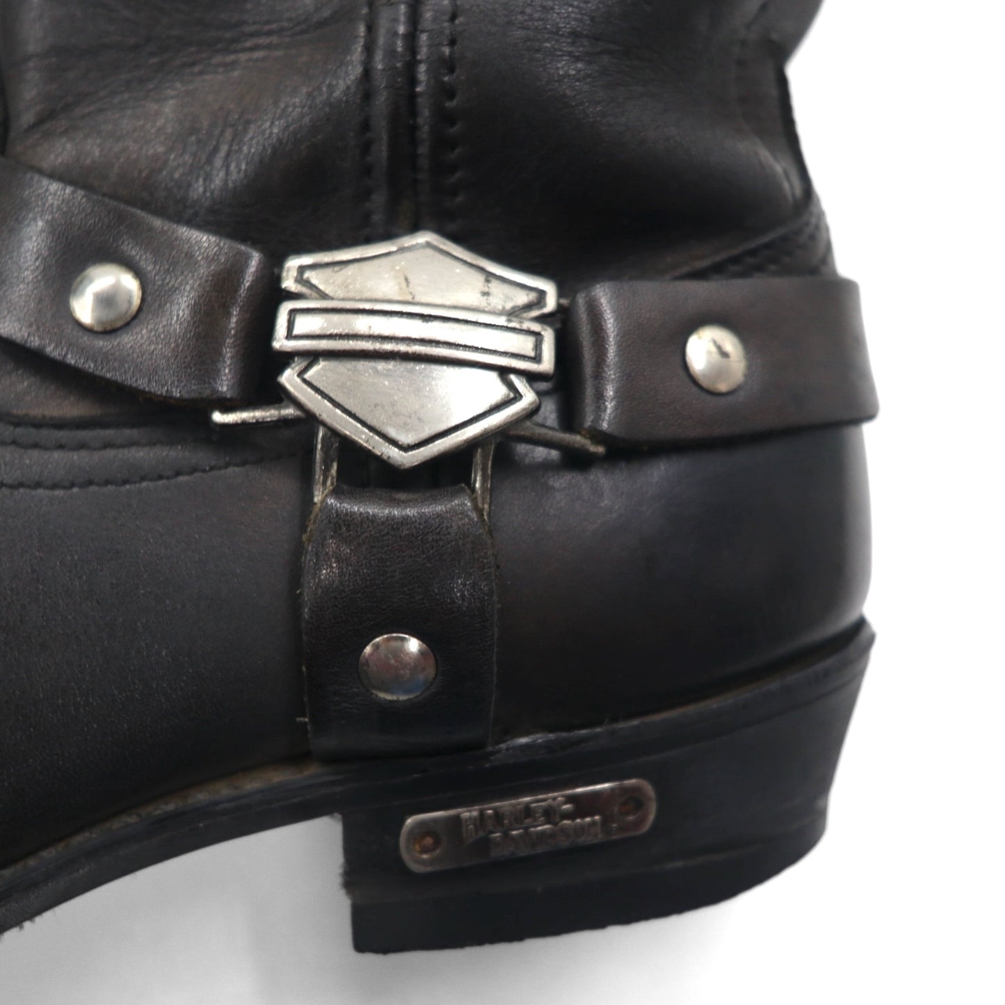 HARLEY DAVIDSON USA製 バイカーズ リングブーツ エンジニアブーツ 26cm ブラック レザー