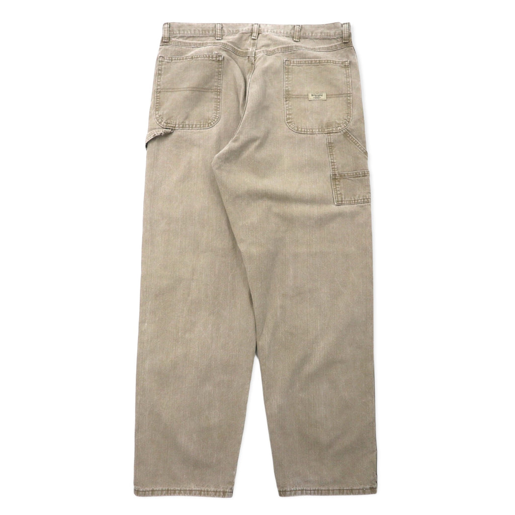 Wrangler Baggy Denim Painter Pants, Size 38, Khaki, Cotton, 94LSWTM, Made in Mexico