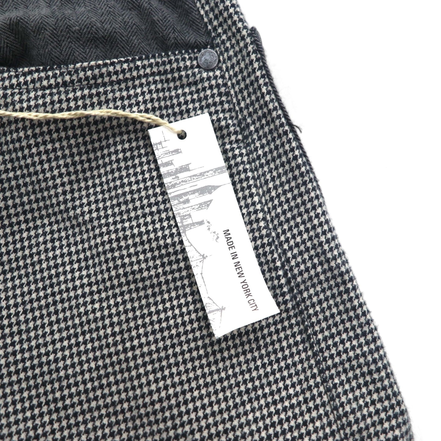 AiE ( Nepenthes ) 22AW USA製 クレイジーパターンパンツ Krazy Pant M グレー ヒッコリーストライプ ヘリンボーン 未使用品