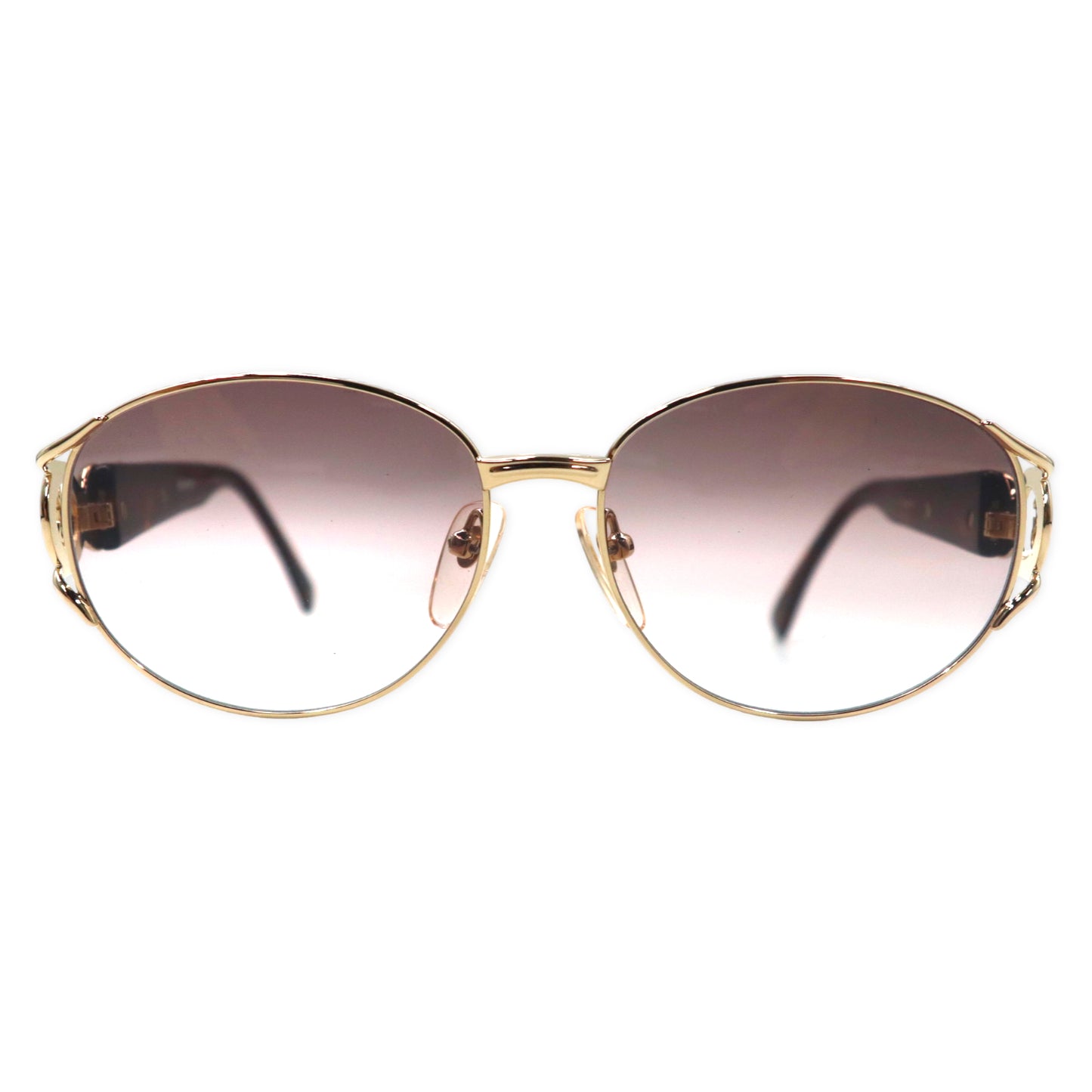 Yves Saint Laurent Sunglasses Gold Tortoiseshell Collar Lens UV
