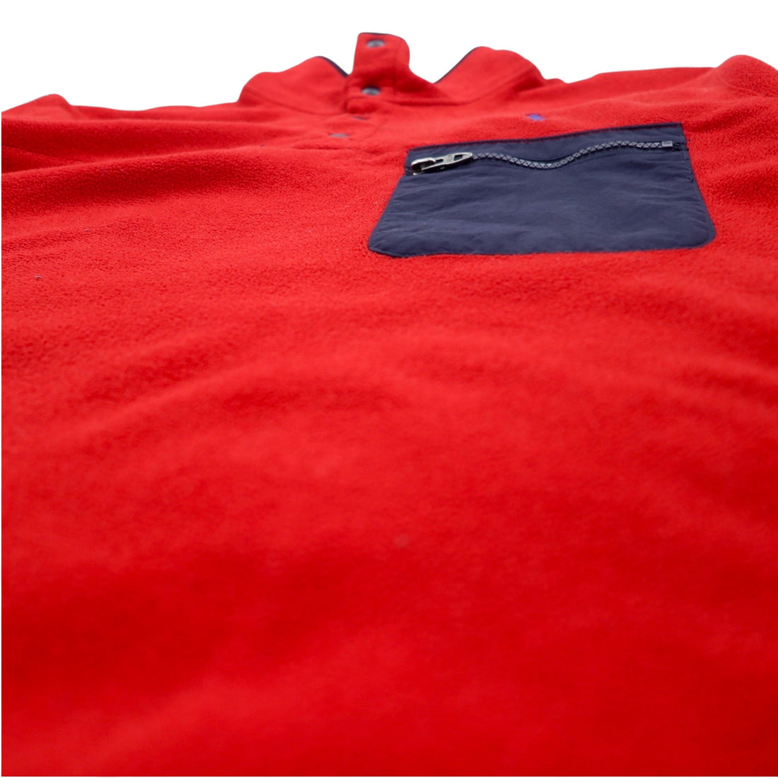 POLO RALPH LAUREN Half Snap Fleece Jacket Snap TL Red Polyester Small Pony Embroidery