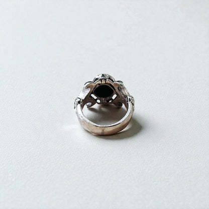 Vintage Silver Onyx Ring ブラックオニキス トライバル リング 指輪 14号 シルバー SILVER 925
