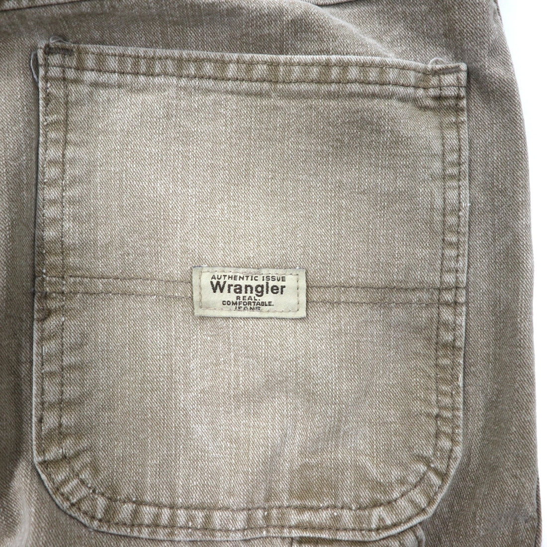 Wrangler Baggy Denim Painter Pants, Size 38, Khaki, Cotton, 94LSWTM, Made in Mexico