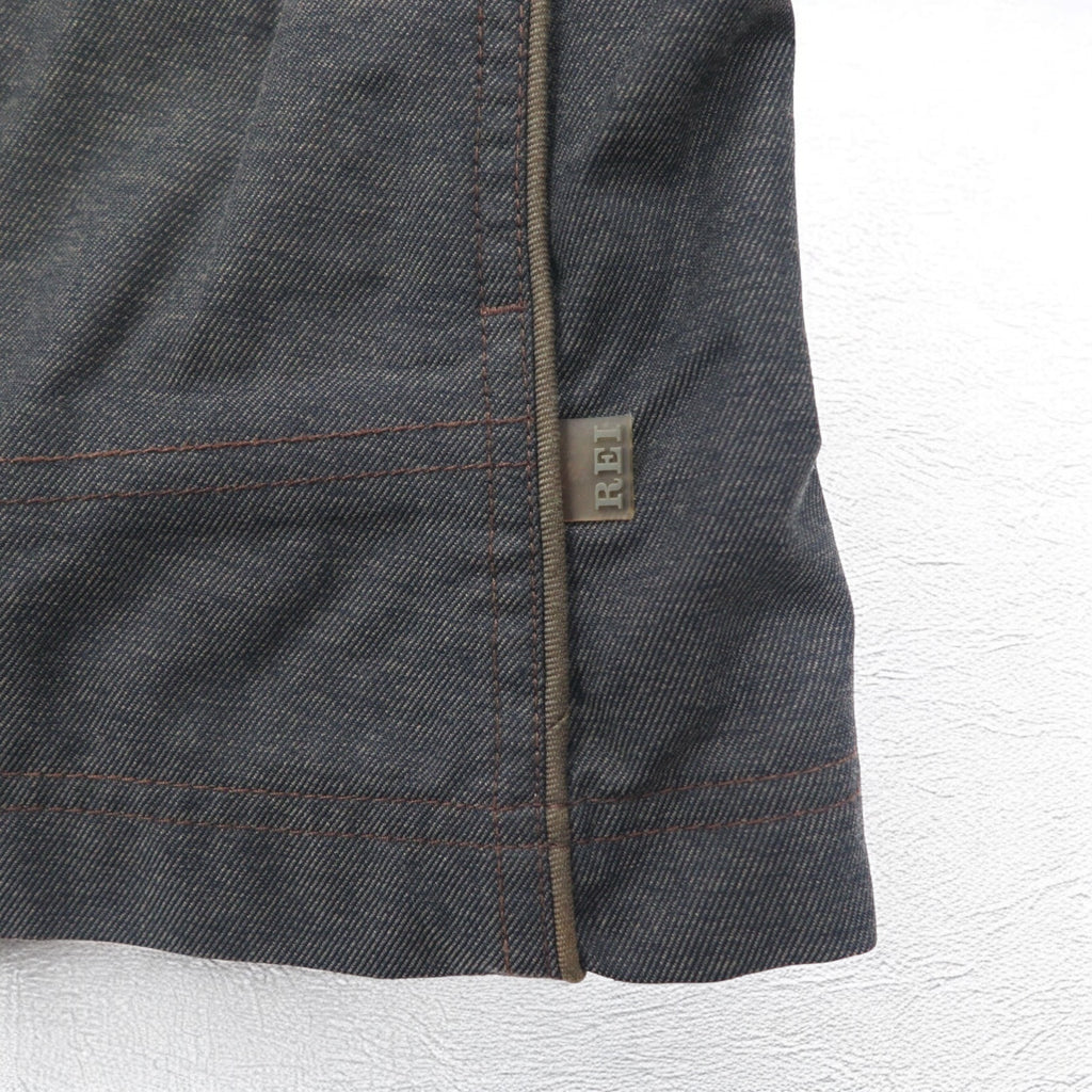 REI Outdoor Mountain Jacket S Grey Nylon Double Zip ELEMENTS