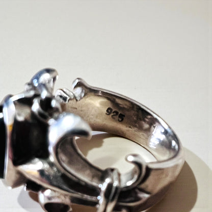 Vintage Silver Onyx Ring ブラックオニキス トライバル リング 指輪 14号 シルバー SILVER 925