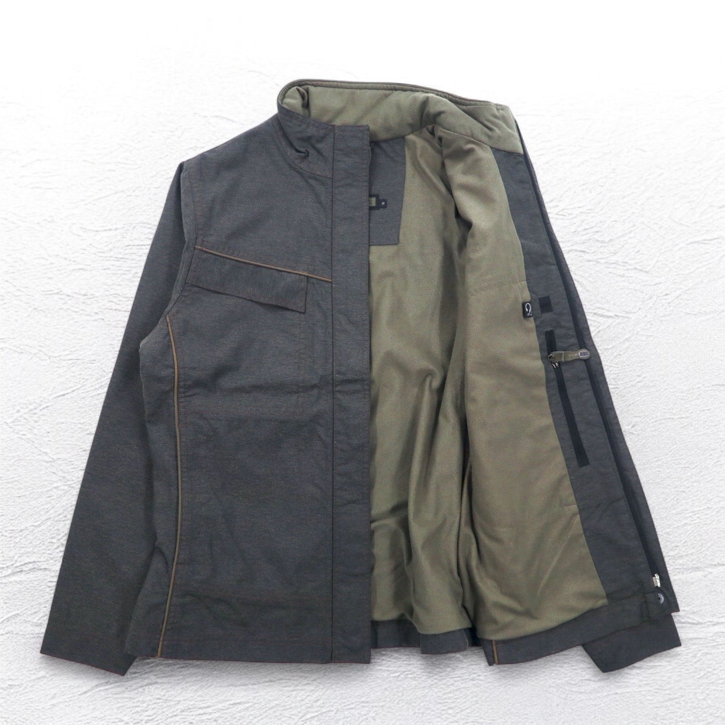 REI アウトドア マウンテンジャケット S グレー ナイロン ダブルジップ ELEMENTS