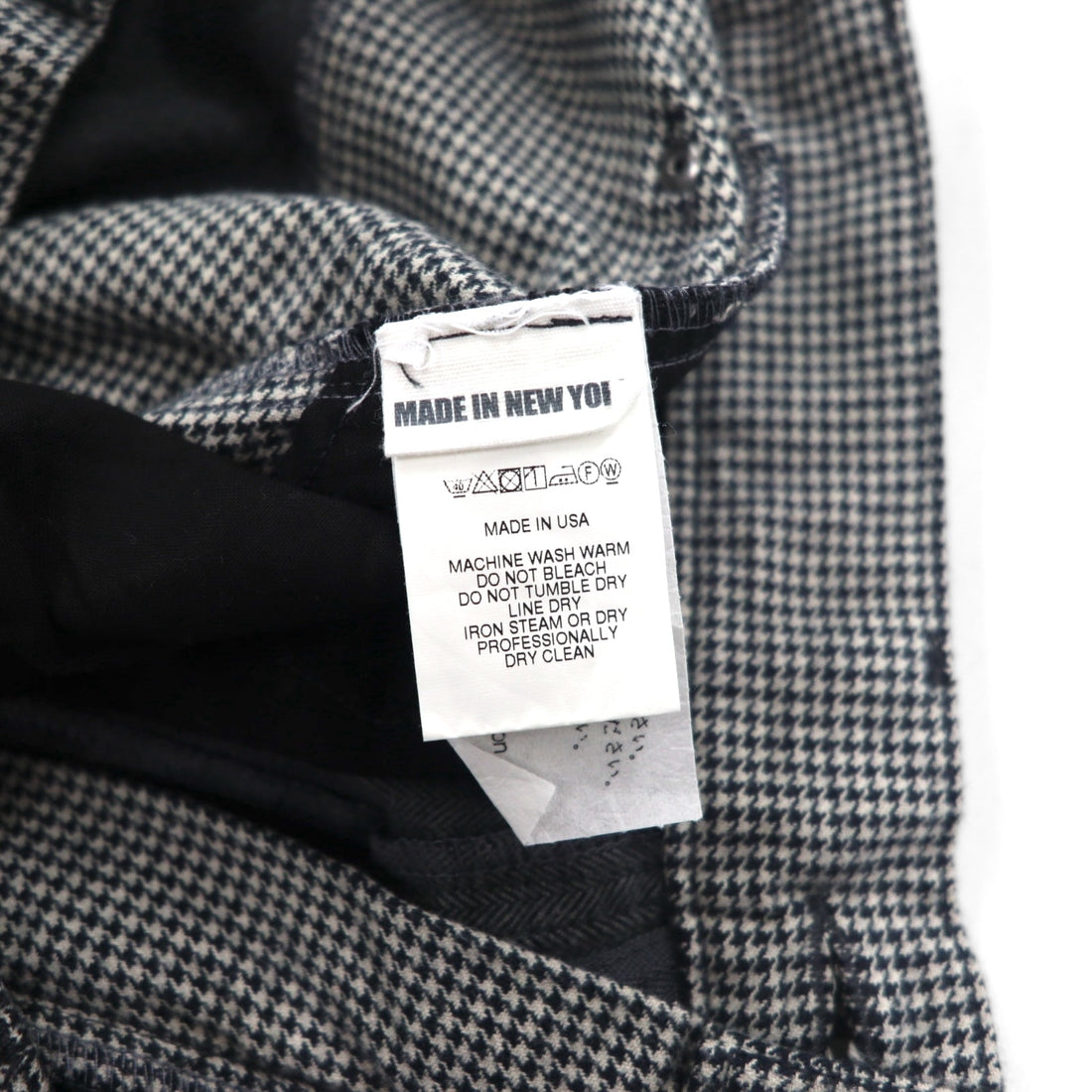 AiE ( Nepenthes ) 22AW USA製 クレイジーパターンパンツ Krazy Pant M グレー ヒッコリーストライプ ヘリンボーン 未使用品