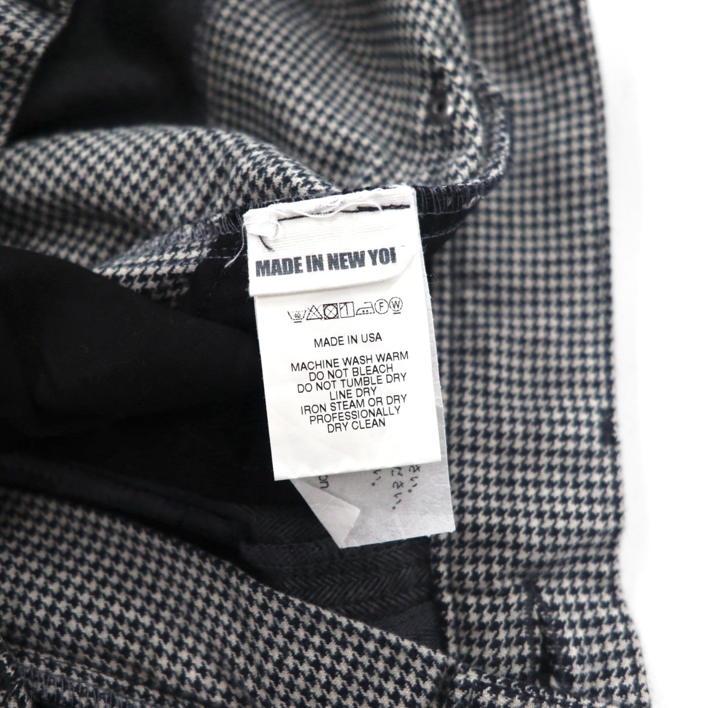 AiE ( Nepenthes ) 22AW USA製 クレイジーパターンパンツ Krazy Pant M グレー ヒッコリーストライプ ヘリンボーン 未使用品