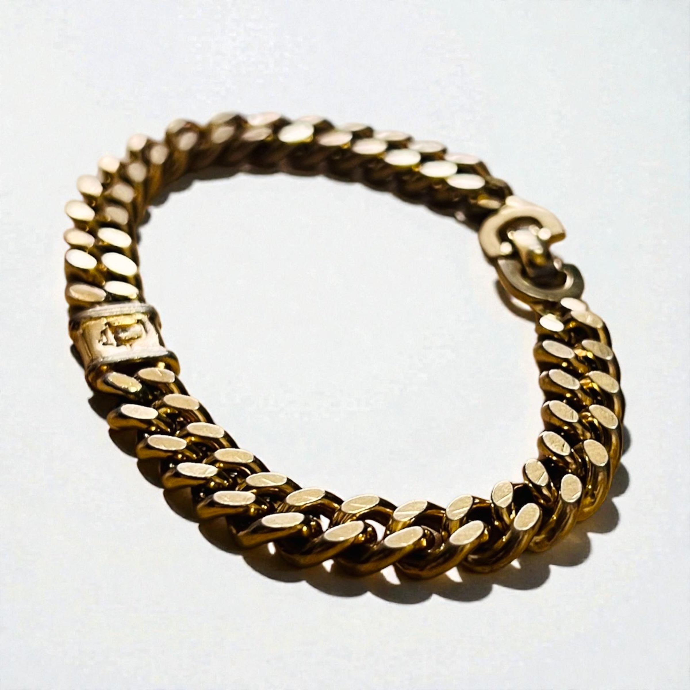 Christian Dior ヴィンテージ 喜平 チェーン ブレスレット ゴールド カーブチェーン