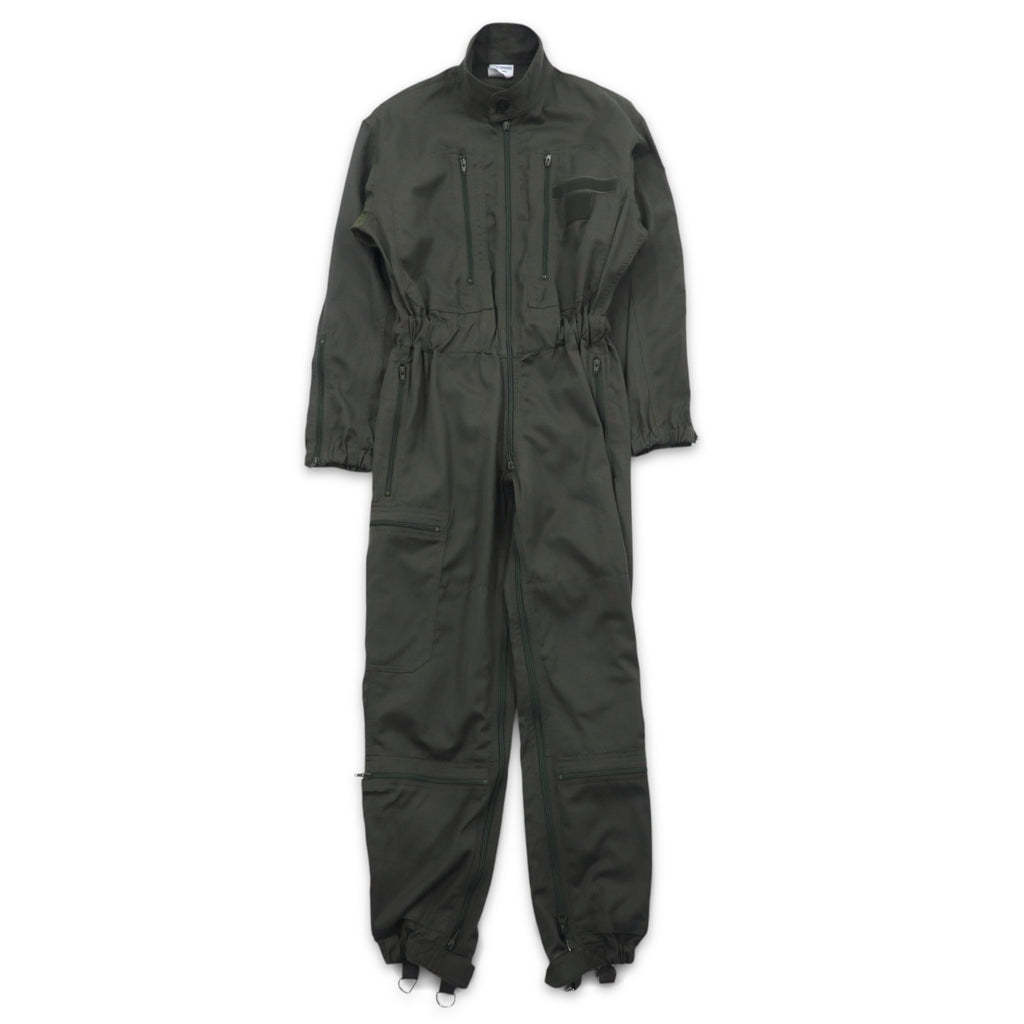 Vintage 90s French Military BIDERMANN UNIFORMES フランス空軍 フライトスーツ オールインワン ツナギ S カーキ ヘリンボーン ミリタリー 93-10-056