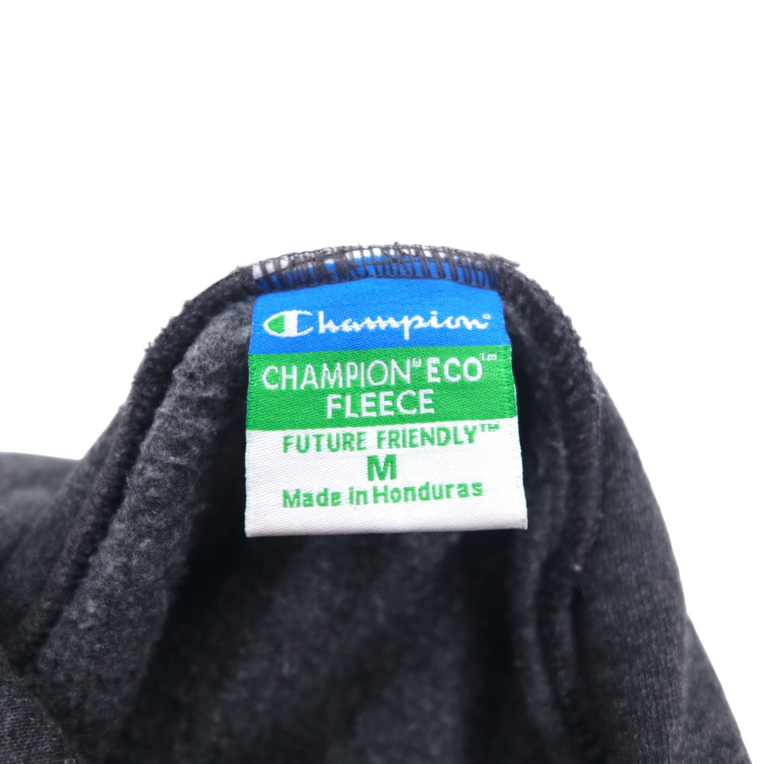 CHAMPION ECO FLEECE College Print Pullover Hoodie M Gray Cotton AKRON Arch Logo Fleece Lining
