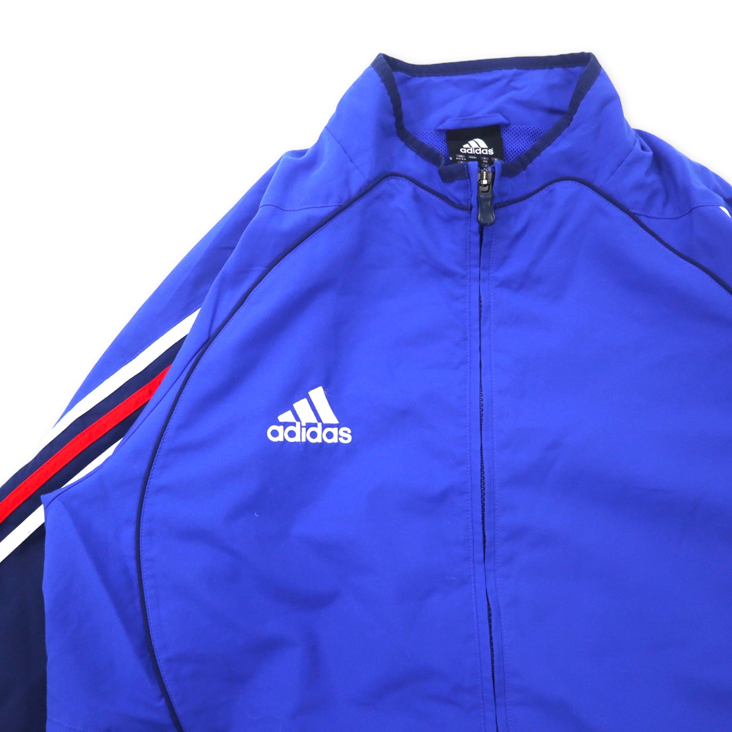 Adidas 00s Track Jacket XO Blue Polyester 3 Striped One Point Logo 