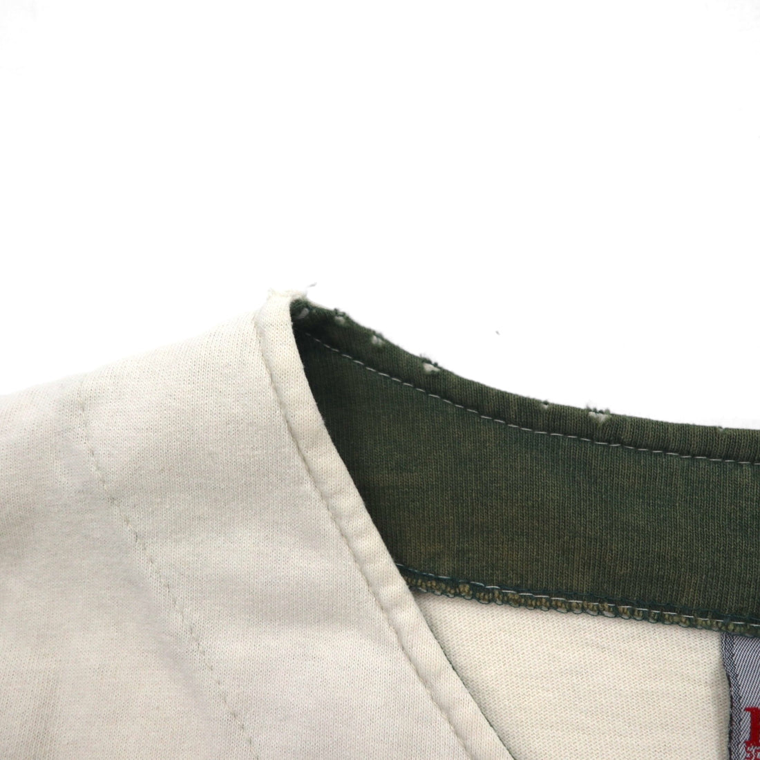 Badger Sportswear 90年代 USA製 ベースボールシャツ L クリーム コットン