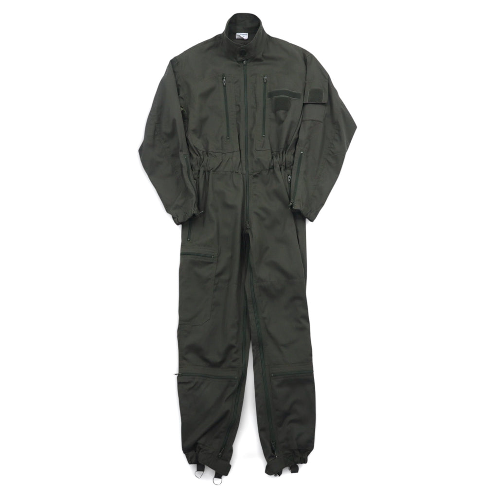 Vintage 90s French Military BIDERMANN UNIFORMES フランス空軍 フライトスーツ オールインワン ツナギ S カーキ ヘリンボーン ミリタリー 93-10-056