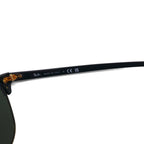 Ray-Ban Clubmaster Half-Rim Sunglasses, Black, RB3016 W0365, 49-21, 140mm, 3N, Made in Italy