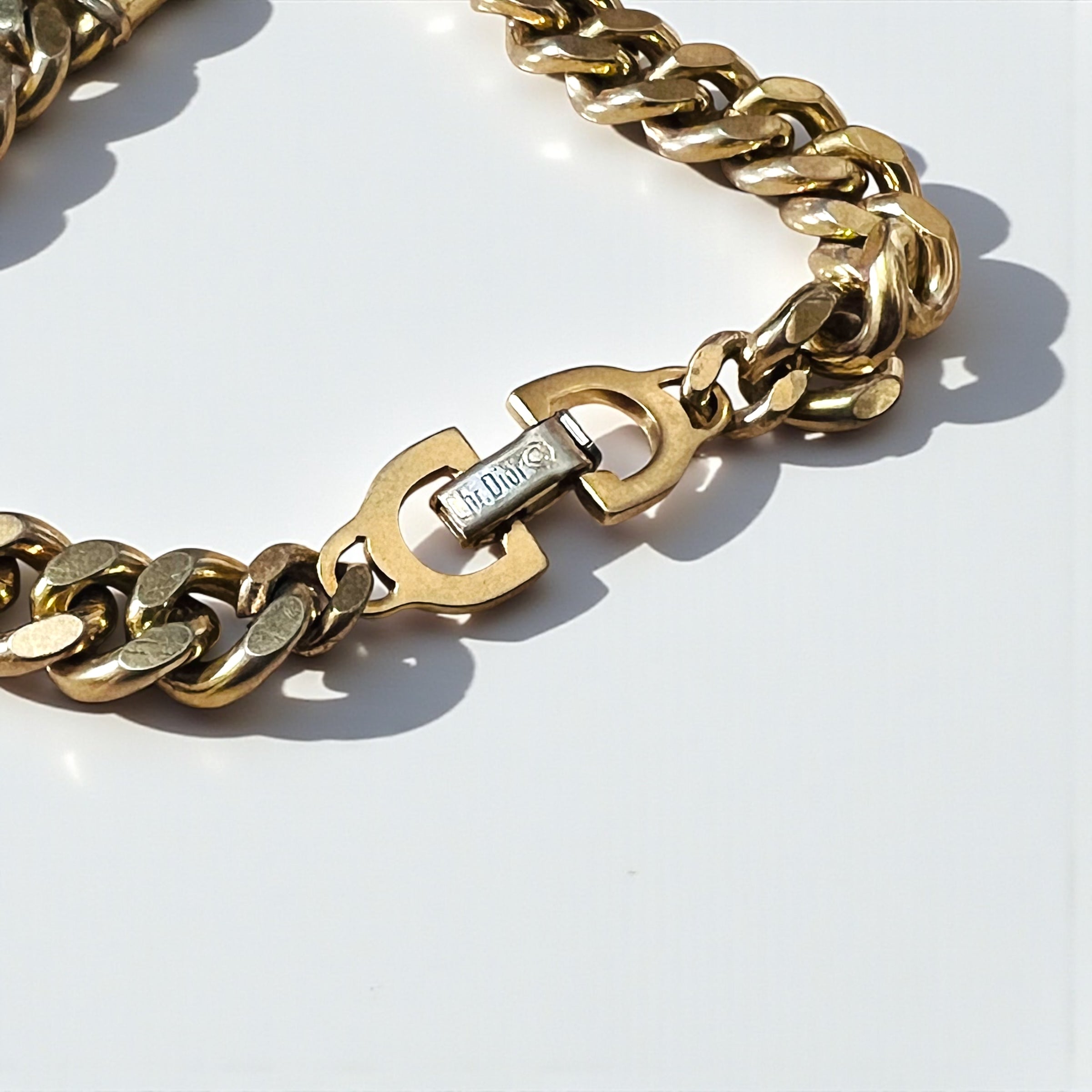 Christian Dior ヴィンテージ 喜平 チェーン ブレスレット ゴールド カーブチェーン