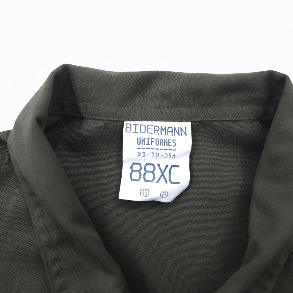 Vintage 90s French Military BIDERMANN UNIFORMES フランス空軍 フライトスーツ オールインワン ツナギ S カーキ ヘリンボーン ミリタリー 93-10-056
