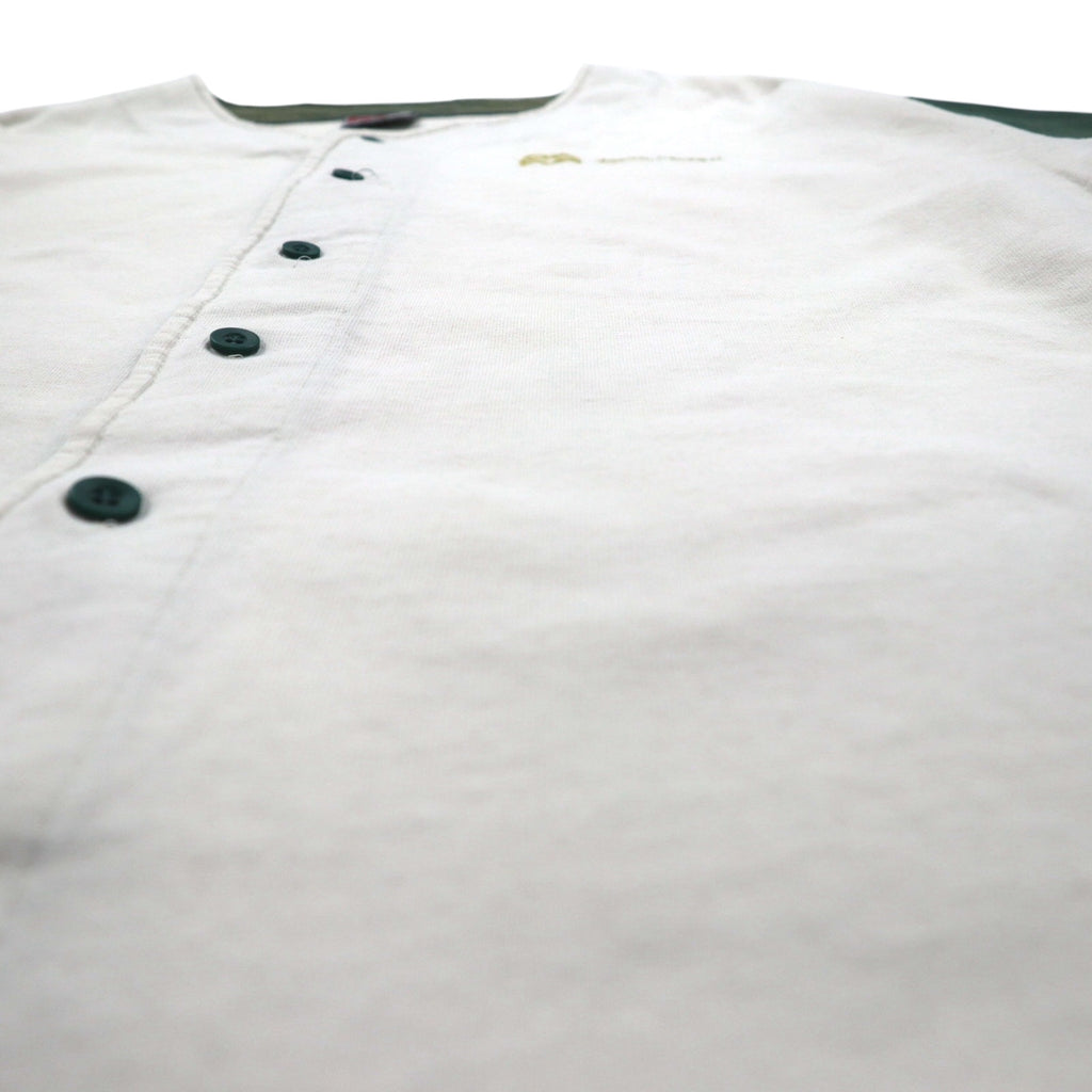 Badger Sportswear 90年代 USA製 ベースボールシャツ L クリーム コットン