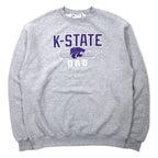 日本然リトテ-古着オンライン-Champion カレッジ プリント スウェット 2XL グレー コットン 裏起毛 NCAA K-STATE DAD ビッグサイズ エルサルバドル製-Champion College Print Sweatshirt 2XL Gray Cotton brushed lining NCAA K-STATE DAD Big Size El Salvador Made