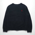 Polo Ralph Lauren 90s Reverse Weave Sweatshirt, Size M, Black, Small Pony Embroidery