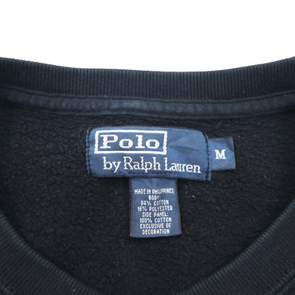 Polo Ralph Lauren 90s Reverse Weave Sweatshirt, Size M, Black, Small Pony Embroidery