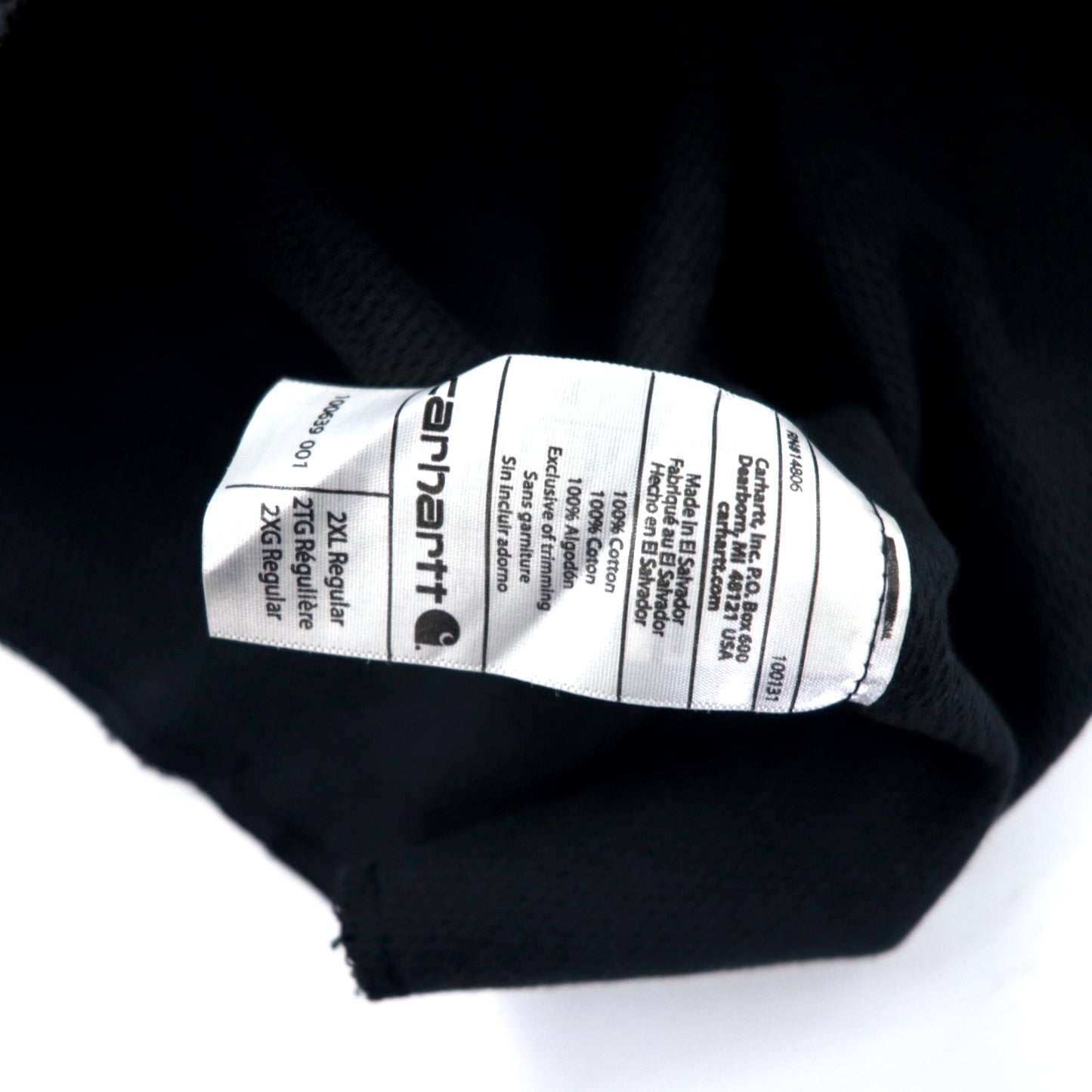 carhartt サーマル ロングスリーブTシャツ ロンT 2XL ブラック コットン ビッグサイズ
