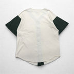 Badger Sportswear 90年代 USA製 ベースボールシャツ L クリーム コットン