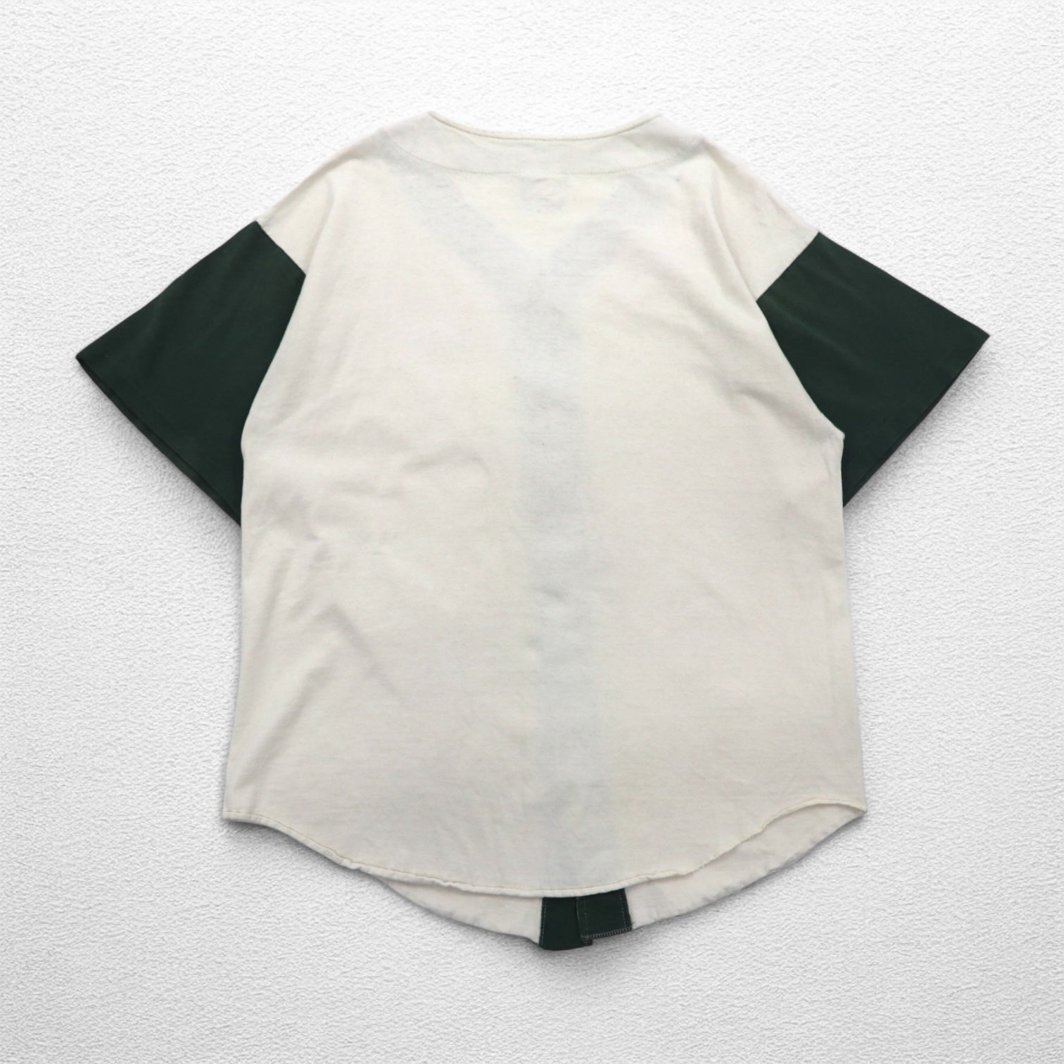 Badger Sportswear 90年代 USA製 ベースボールシャツ L クリーム コットン