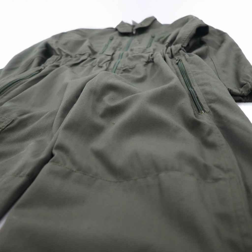 Vintage 90s French Military BIDERMANN UNIFORMES フランス空軍 フライトスーツ オールインワン ツナギ S カーキ ヘリンボーン ミリタリー 93-10-056