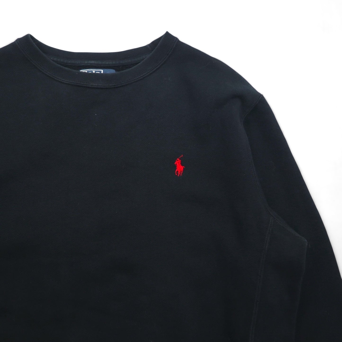 Polo Ralph Lauren 90s Reverse Weave Sweatshirt, Size M, Black, Small Pony Embroidery