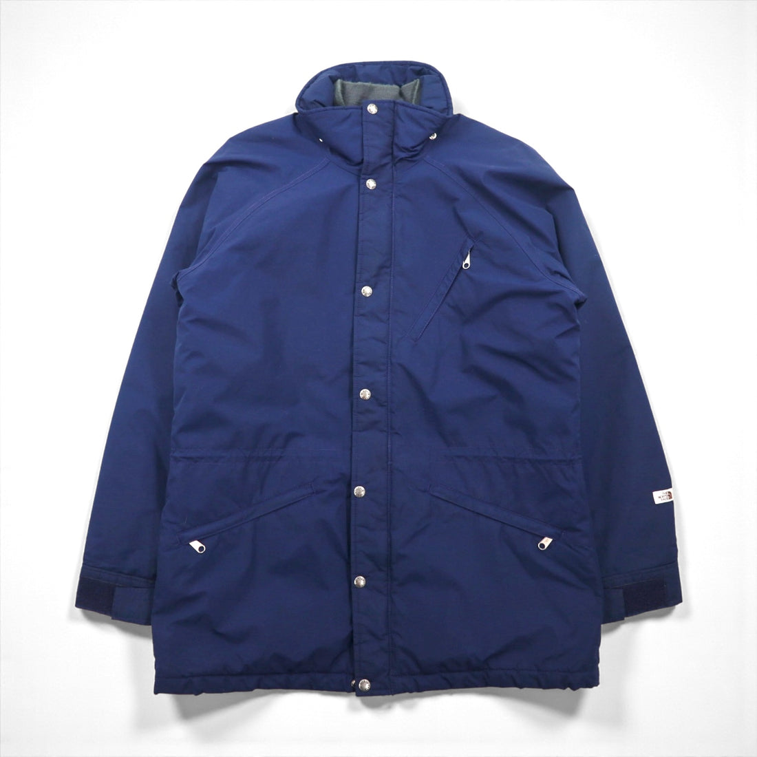 THE NORTH FACE 80s Brown Tag Made in USA GORE-TEX Padded Rain Coat Insulation Jacket, Size L, Navy Nylon Waterproof
