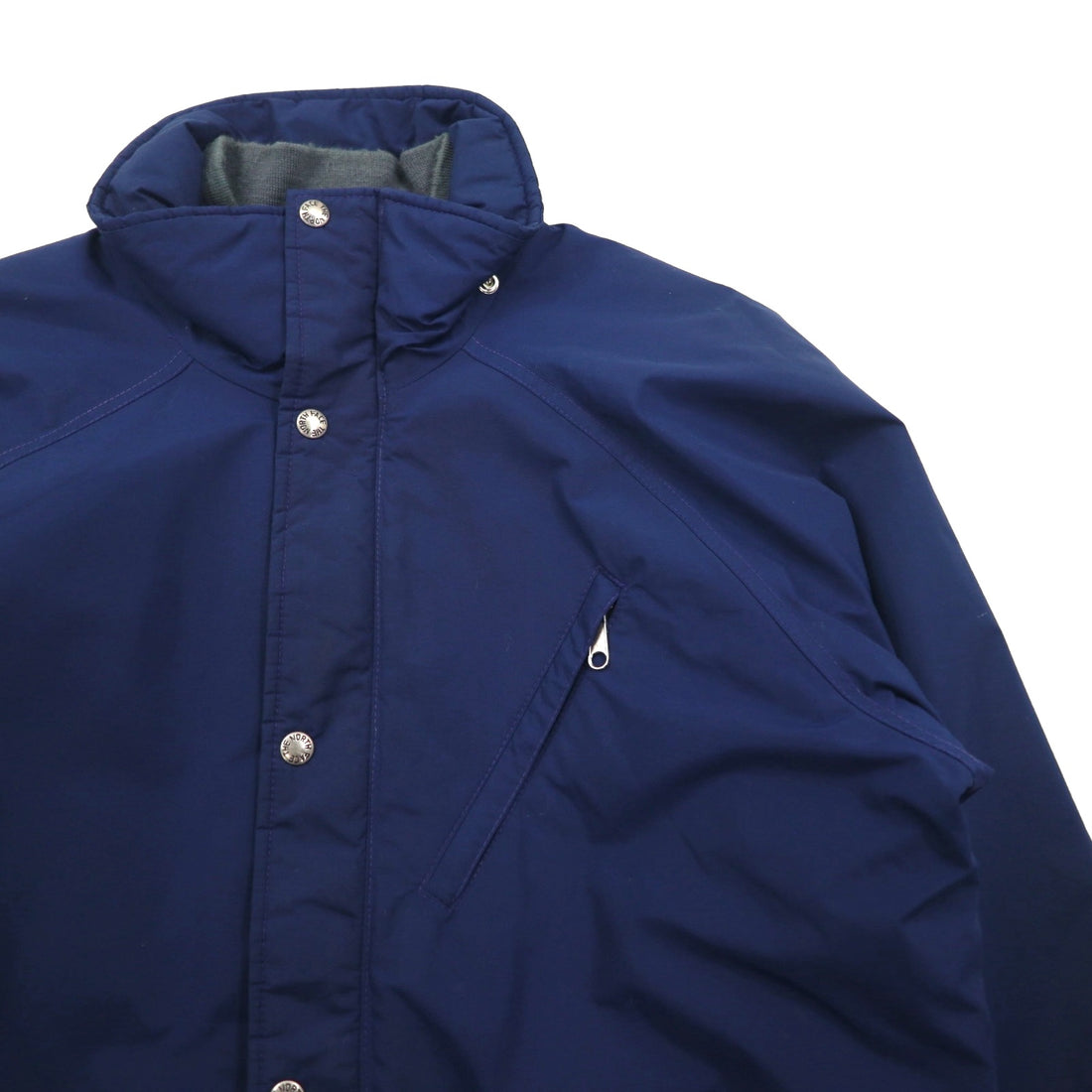 THE NORTH FACE 80s Brown Tag Made in USA GORE-TEX Padded Rain Coat Insulation Jacket, Size L, Navy Nylon Waterproof